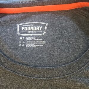 The Foundry Supply Co. Charcoal Tee with Orange Accent
